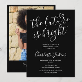 Invitación Fiesta de Graduación con Foto y Guión de Futuro Br
