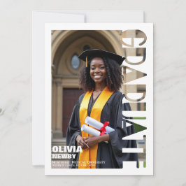 Invitación 🎓 Fiesta de Graduación con Fotos de Cuerpo Comple