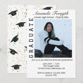 Invitación Fiesta de Graduación con Fotos de Estilo