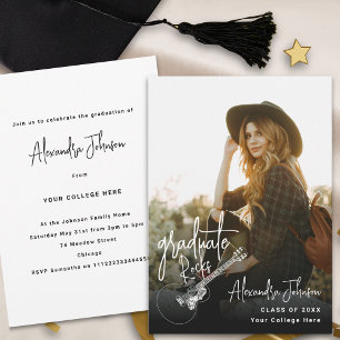 Invitación Fiesta de Graduación con Fotos Modernas