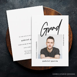 Invitación Fiesta de Graduación con Guión de Fotos Simple Mod