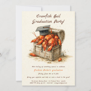 Invitación Fiesta de Graduación con Hervido de Cangrejos de R