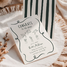 Invitación Fiesta de Graduación con Lanzamiento de Gorras Dib