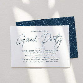 Invitación Fiesta de Graduación con Letra Moderna de la Marin