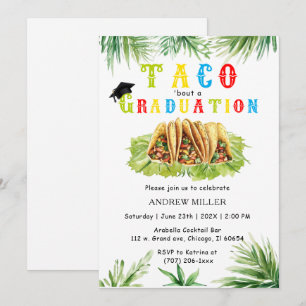 Invitación Fiesta de Graduación con Tacos