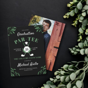 Invitación Fiesta de Graduación con Tema de Golf de Vegetació