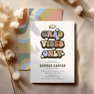 Invitación Fiesta de Graduación con Vibraciones Retro