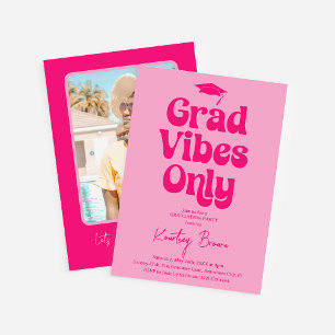 Invitación Fiesta de Graduación con Vibraciones Retro