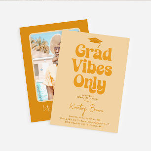 Invitación Fiesta de Graduación con Vibraciones Retro