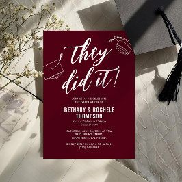 Invitación Fiesta de Graduación Conjunta Lo Hicieron
