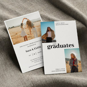 Invitación Fiesta de Graduación Conjunta Moderna, Celebra a D