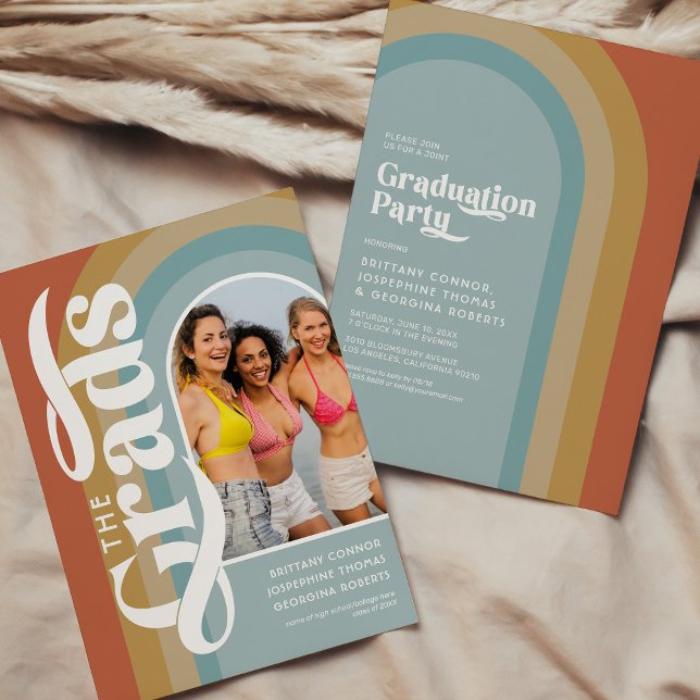 Invitación Fiesta de Graduación Conjunta Retro Arch 2026 (Subido por el creador)