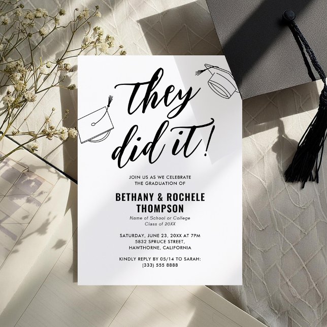 Invitación Fiesta de Graduación Conjunta They Did It (Subido por el creador)