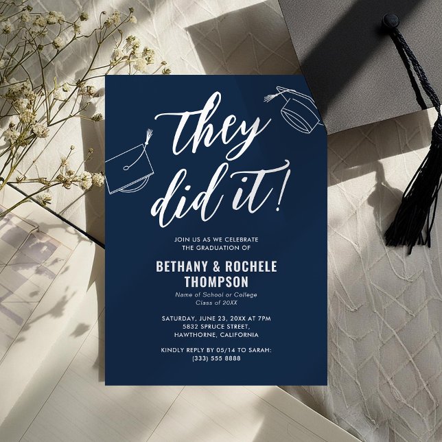 Invitación Fiesta de Graduación Conjunta They Did It (Subido por el creador)
