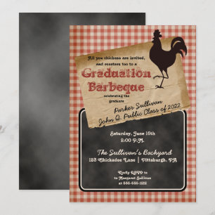 Invitación Fiesta de Graduación de Barbacoa al Aire Libre con
