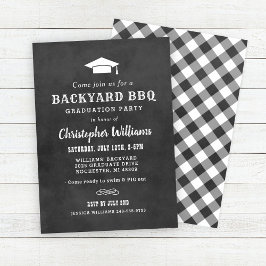Invitación Fiesta de Graduación de BBQ en el Patio trasero Rú