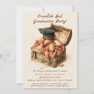 Invitación Fiesta de Graduación de Boil de Cangrejos de Río