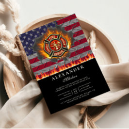 Invitación Fiesta de Graduación de Bombero