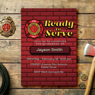 Invitación Fiesta de Graduación de Bomberos