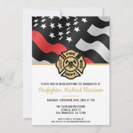 Invitación Fiesta de graduación de bomberos de la Academia de
