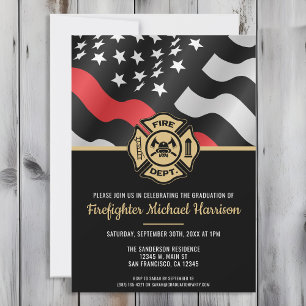 Invitación Fiesta de graduación de bomberos de la Academia de