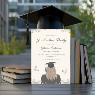 Invitación Fiesta de Graduación de Chica Moderna