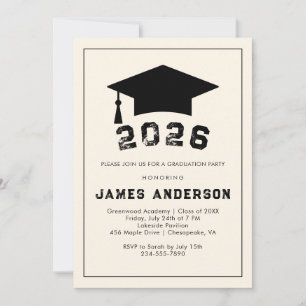 Invitación Fiesta de Graduación de Chicos 2026 Escuela Secund