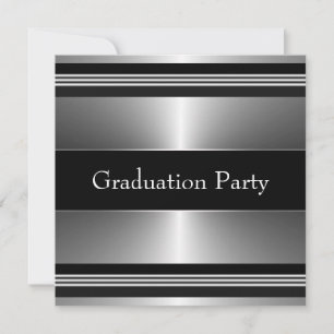 Invitación Fiesta de Graduación de Chicos de Black Metal
