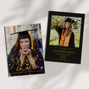 Invitación Fiesta de graduación de clase moderna con foto per