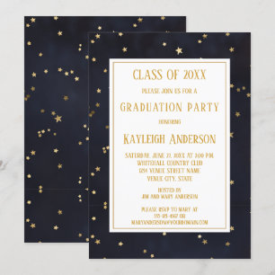 Invitación Fiesta de graduación de Confetti de la Estrella Az