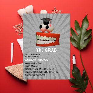 Invitación Fiesta de graduación de dentista divertida