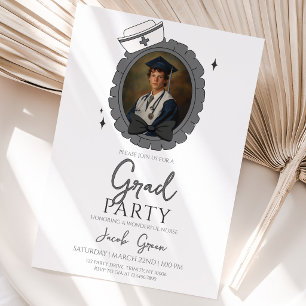 Invitación Fiesta de Graduación de Enfermera Negra
