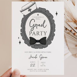 Invitación Fiesta de Graduación de Enfermera Negra