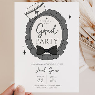 Invitación Fiesta de Graduación de Enfermera Negra