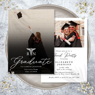 Invitación Fiesta de Graduación de Enfermería RN Escritura El