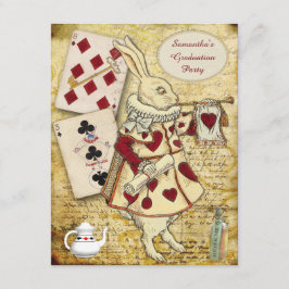 Invitación Fiesta de graduación de época Conejo Maravilla
