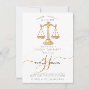 Invitación Fiesta de Graduación de Escuela de Derecho con Fot