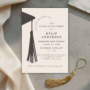 Invitación Fiesta de Graduación de Escuela Secundaria con Bor