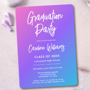 Invitación 🎓Fiesta de Graduación de Escuela Secundaria con F