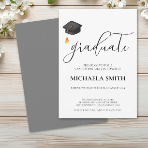 Invitación Fiesta de Graduación de Escuela Secundaria con Gor