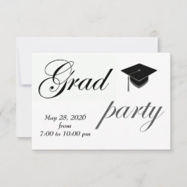 Invitación Fiesta de Graduación de Escuela Secundaria Minimal