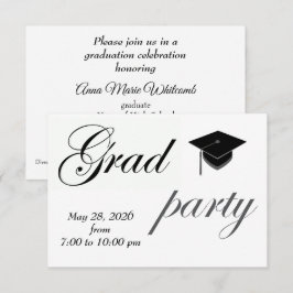 Invitación Fiesta de Graduación de Escuela Secundaria Minimal