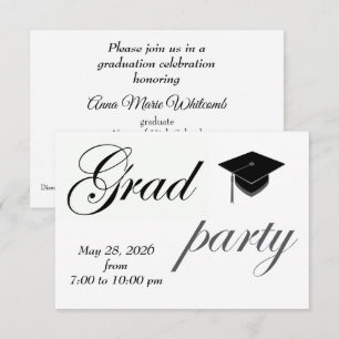 Invitación Fiesta de Graduación de Escuela Secundaria Minimal