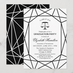 Invitación Fiesta de Graduación de Facultad de Derecho Chic N