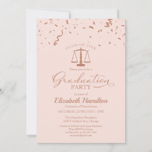 Invitación Fiesta de Graduación de Facultad de Derecho Confet