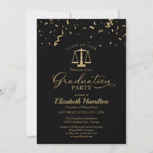 Invitación Fiesta de Graduación de Facultad de Derecho Confet