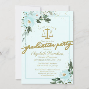 Invitación Fiesta de Graduación de Facultad de Derecho Floral