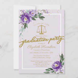 Invitación Fiesta de Graduación de Facultad de Derecho Floral