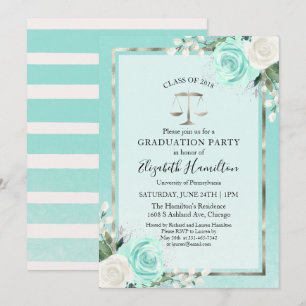 Invitación Fiesta de Graduación de Facultad de Derecho Floral