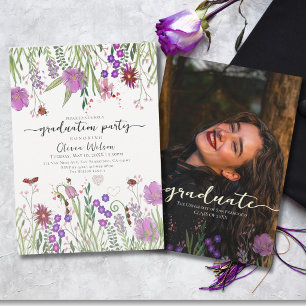 Invitación Fiesta de Graduación de Flores Silvestres en Acuar